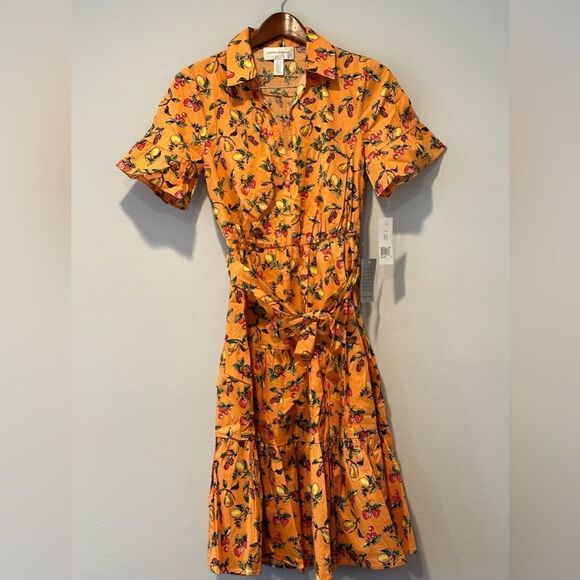 Donna Morgan Zenith multi fruit cotton dress size 8, NWT - Picture 5 of 12